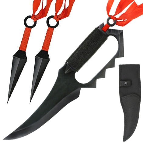 2 Pcs Asuma Sarutobi Fighter Trench Knife Set