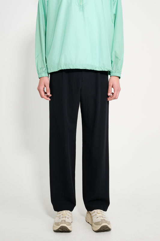 Auralee Light Cotton Wool Viyella Slacks Black