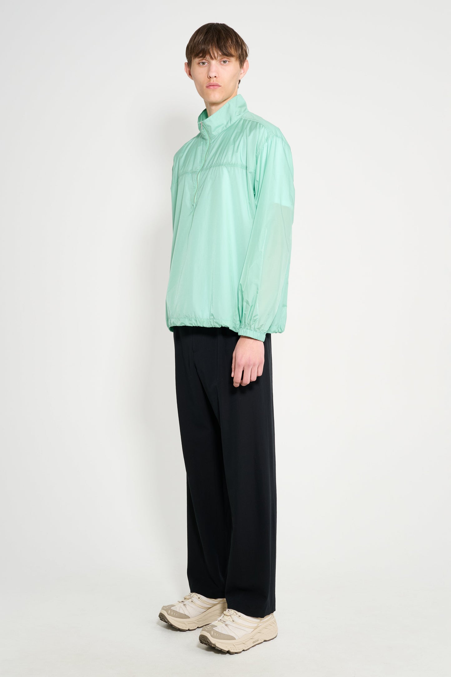 Auralee Light Cotton Wool Viyella Slacks Black