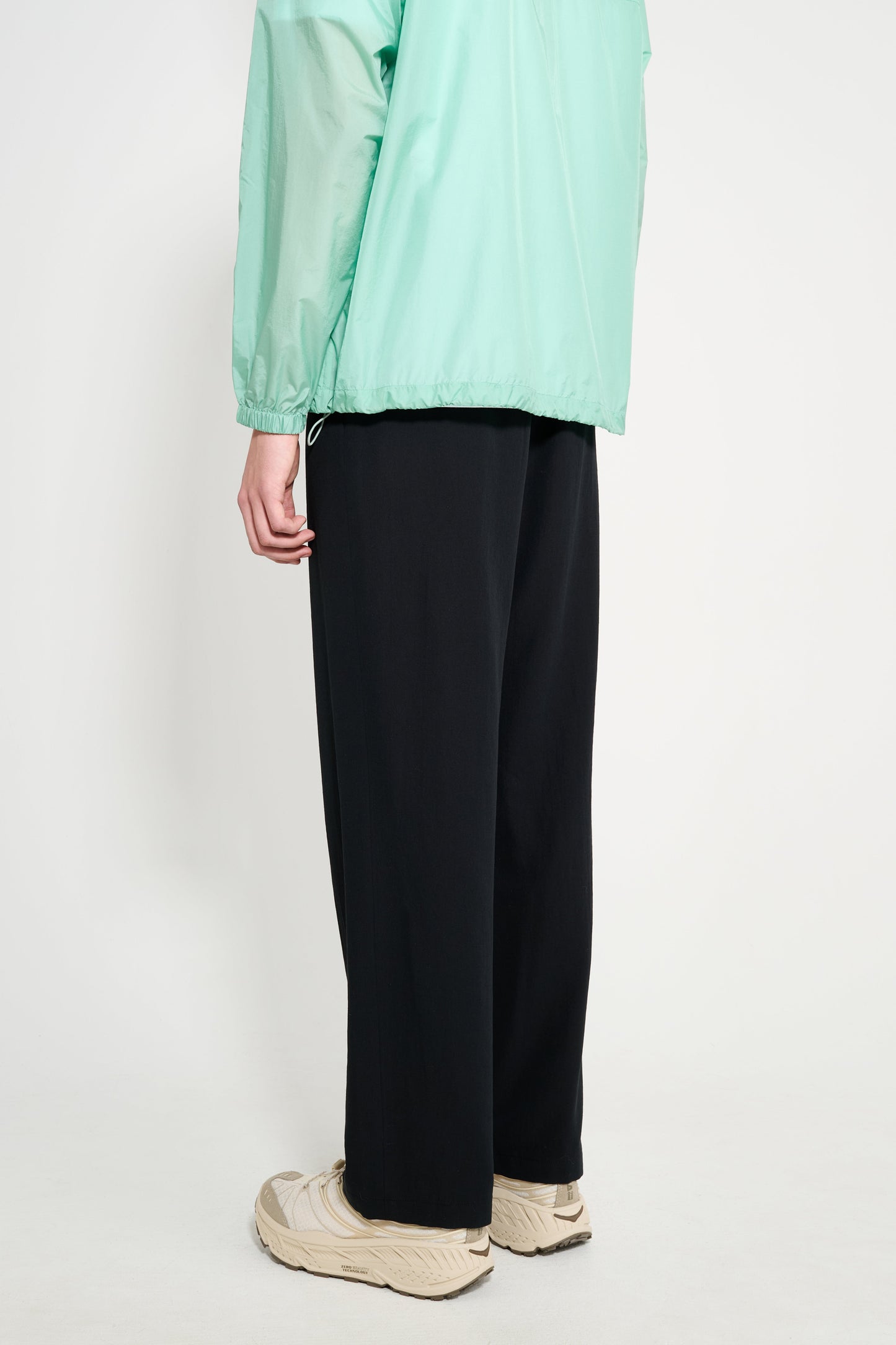 Auralee Light Cotton Wool Viyella Slacks Black