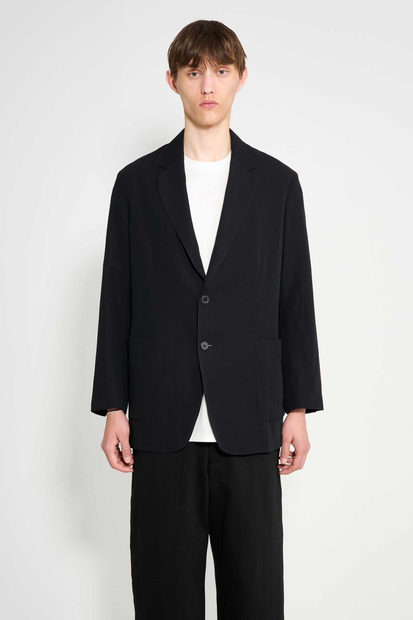 Auralee Light Cotton Wool Viyella Jacket Black