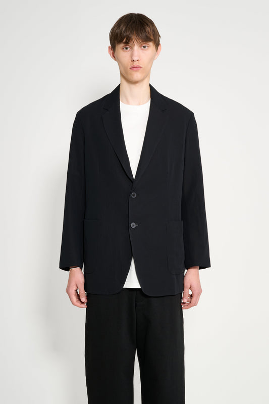 Auralee Light Cotton Wool Viyella Jacket Black