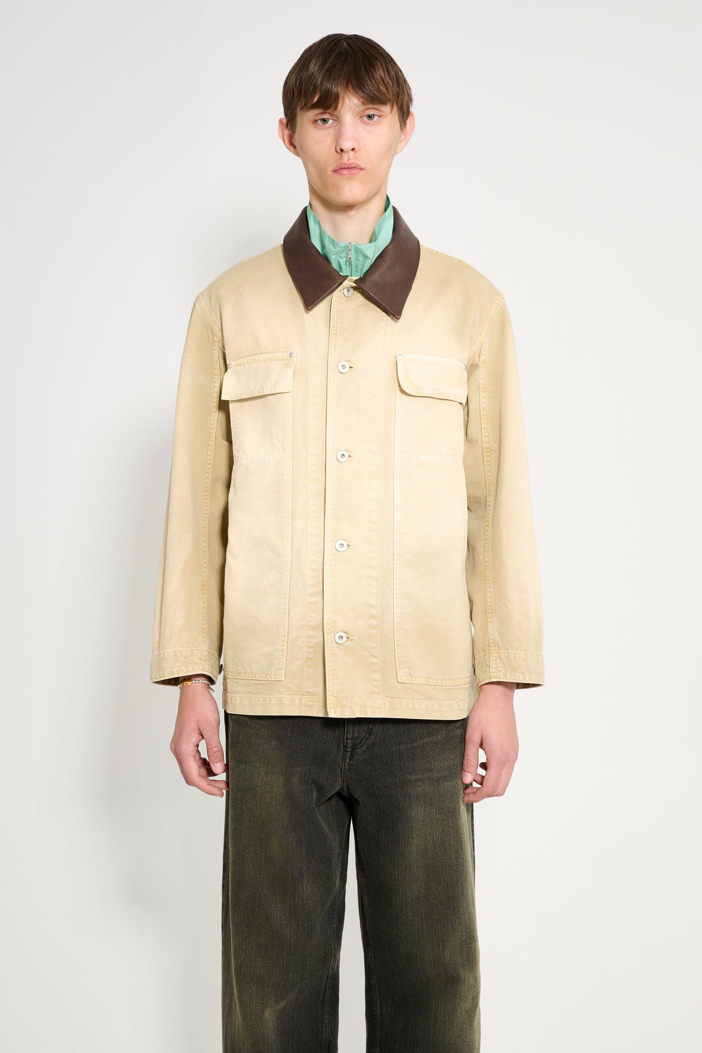 Auralee Organic Cotton Duck Blouson Light Beige
