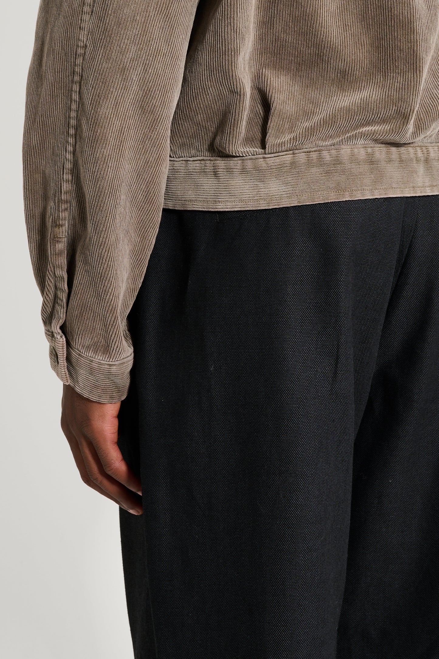 Auralee Pigment Dyed Finx Corduroy Blouson Olive Brown
