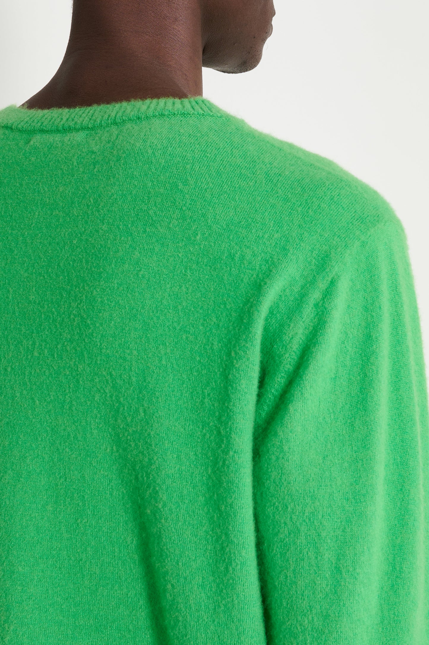 Auralee Brushed Cashmere Cotton Knit P/O Green