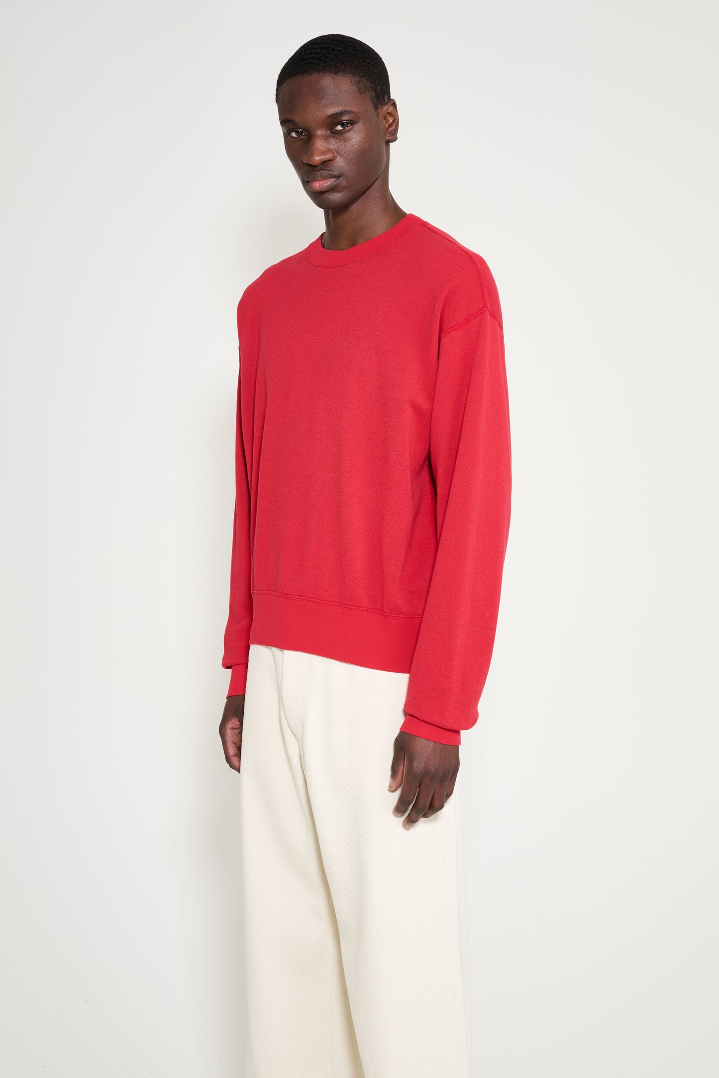 Auralee High Twist Light Sweat P/O Red