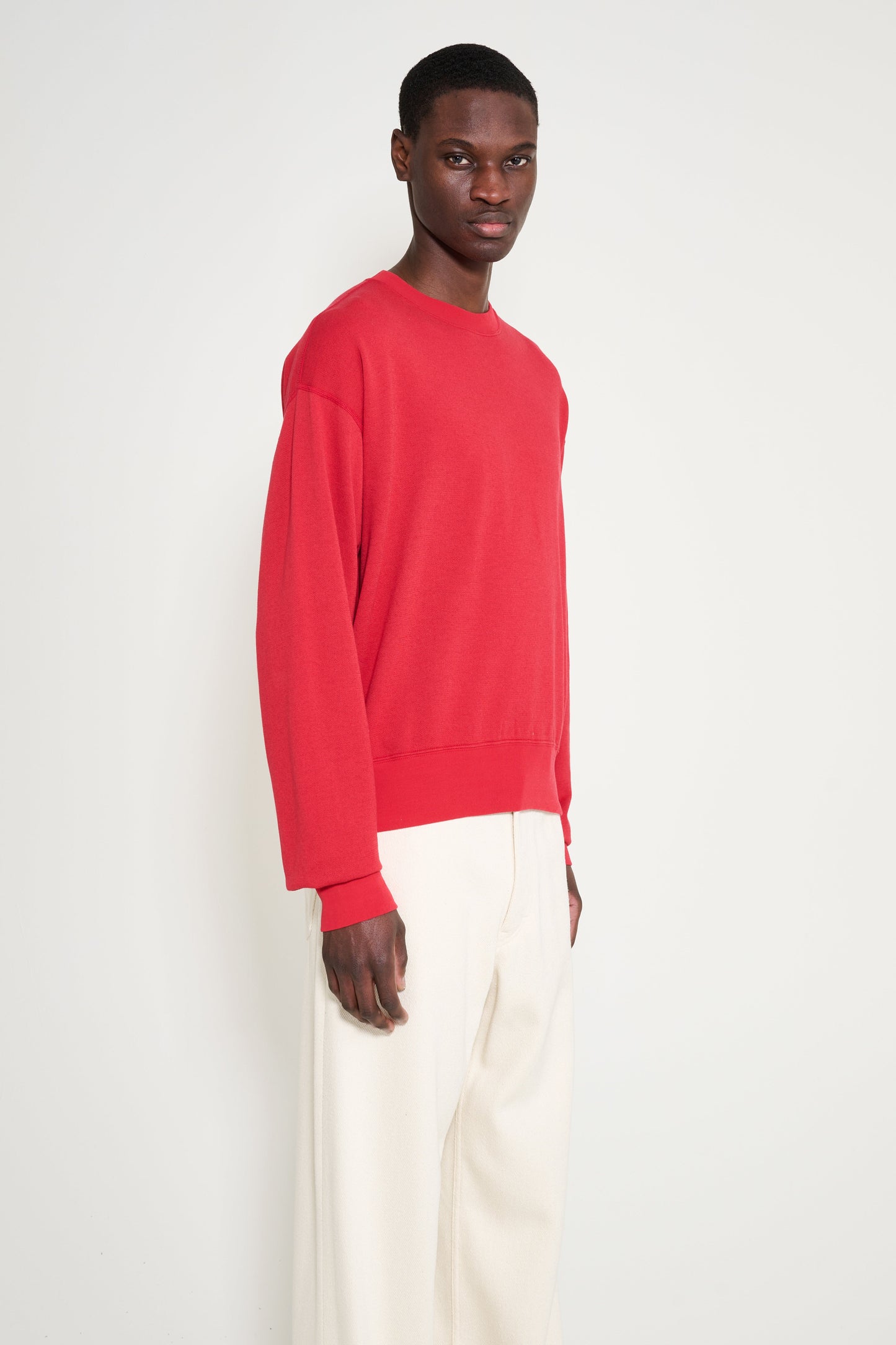 Auralee High Twist Light Sweat P/O Red