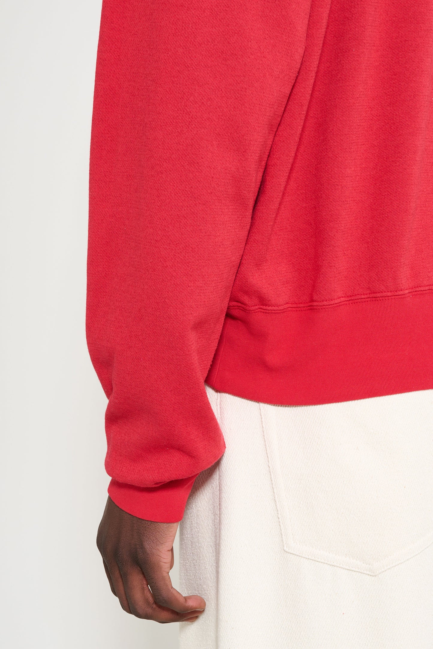 Auralee High Twist Light Sweat P/O Red