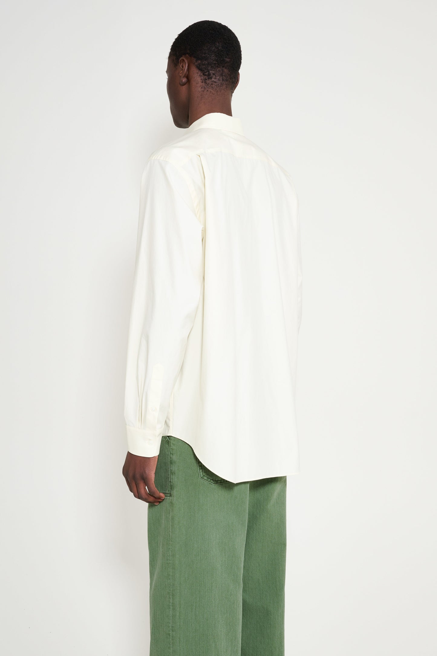 Auralee Washed Finx Twill Shirt Vanilla