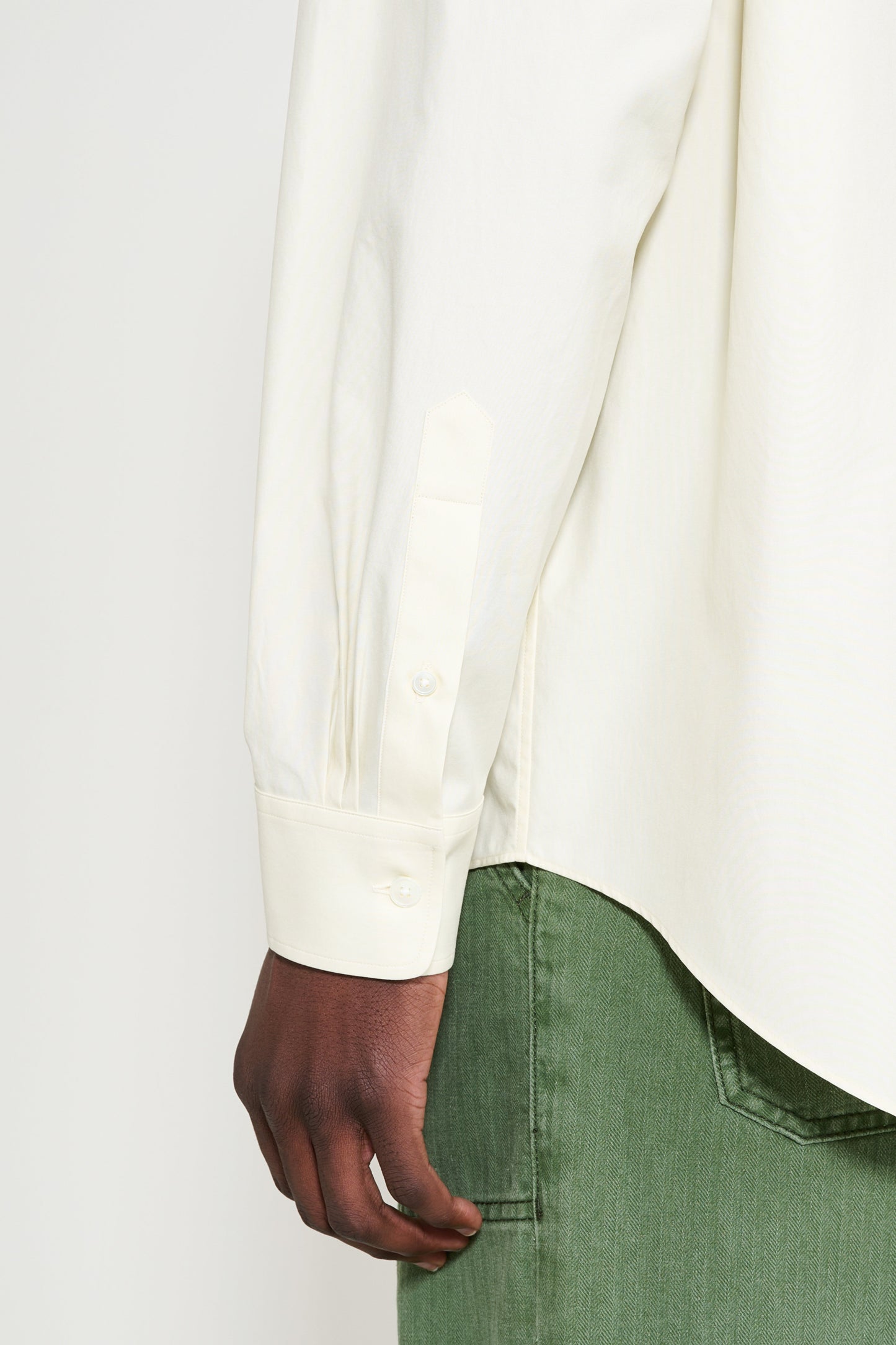 Auralee Washed Finx Twill Shirt Vanilla