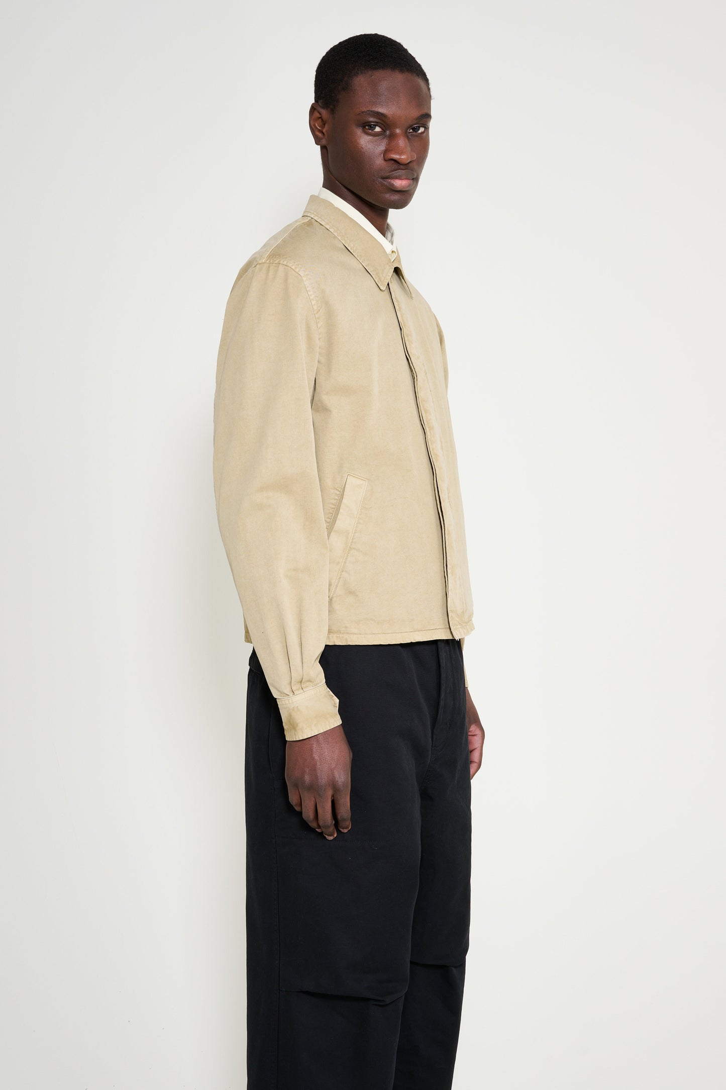 Auralee Garment Dyed Finx Light Chino Jacket Beige