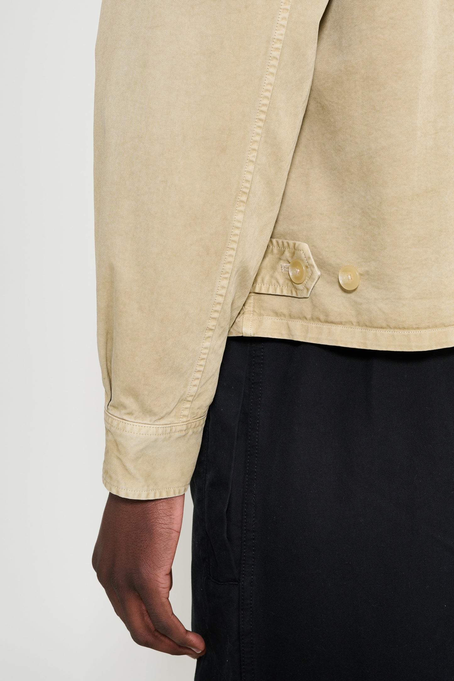Auralee Garment Dyed Finx Light Chino Jacket Beige