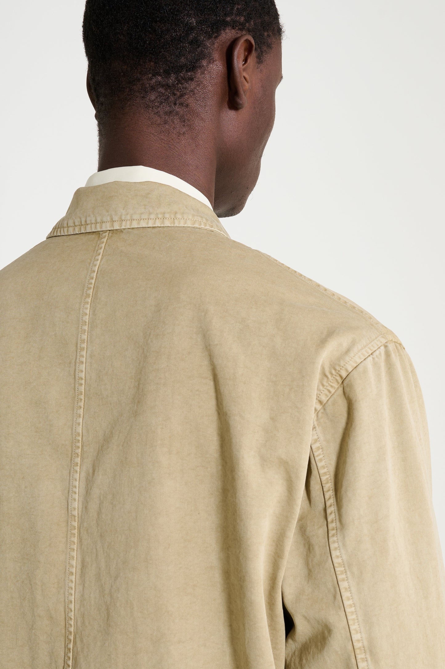 Auralee Garment Dyed Finx Light Chino Jacket Beige