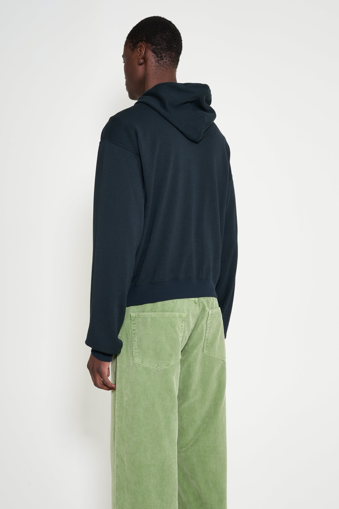 Auralee High Twist Light Sweat Zip Parka Ink Black