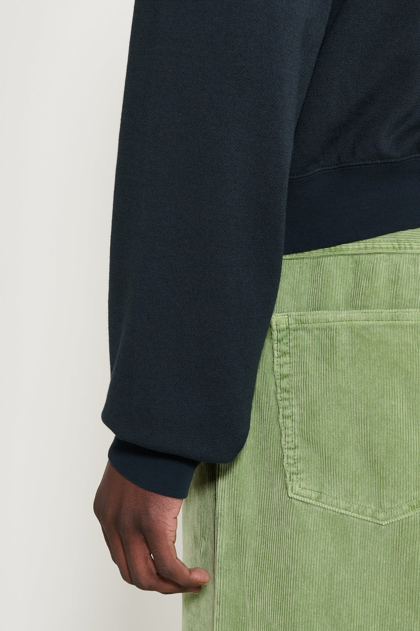 Auralee High Twist Light Sweat Zip Parka Ink Black