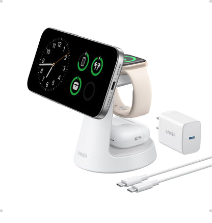 Anker MagGo Wireless Charging Station (3-in-1, Dock Stand)