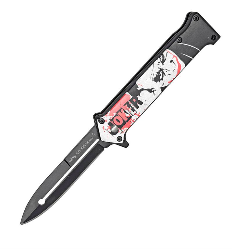 Joker Spring Assist 'Legal Automatic' Knife White - TOPHATTER'S ARMORY DEALS