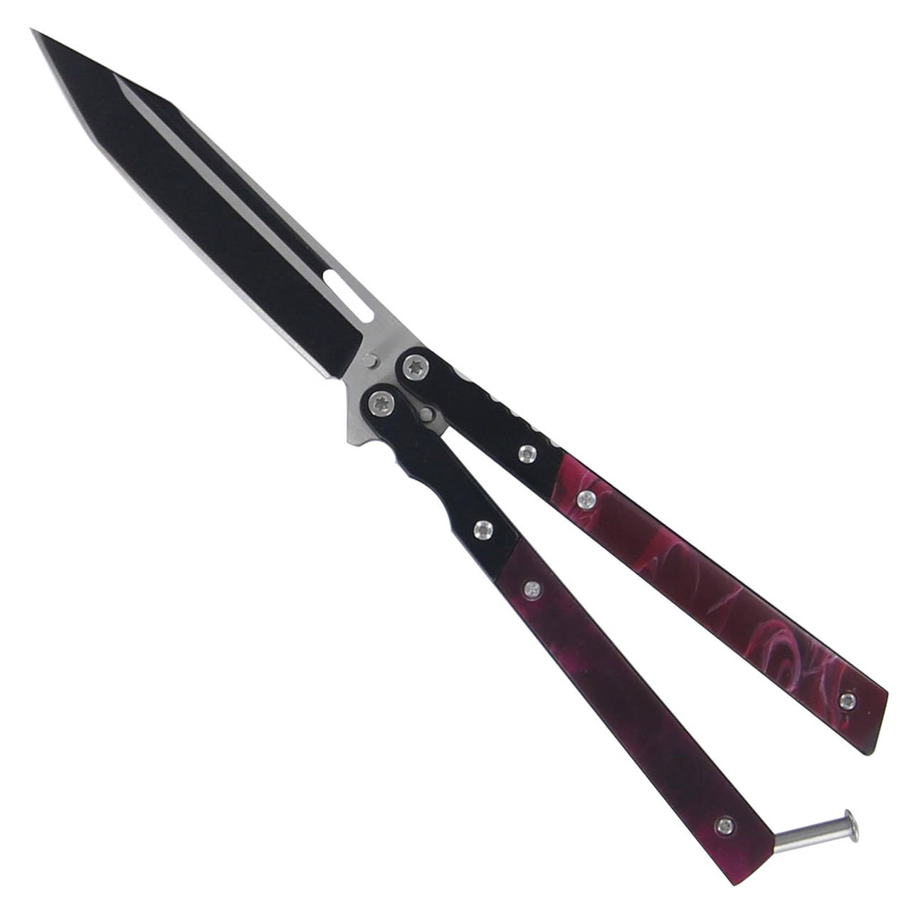 4" Two Tone Blade Darkside Balisong Butterfly Knife