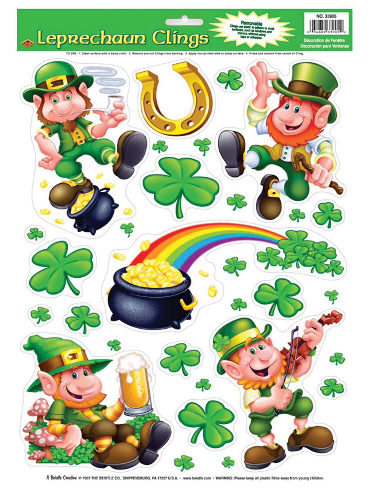 Leprechaun Shamrock Clings