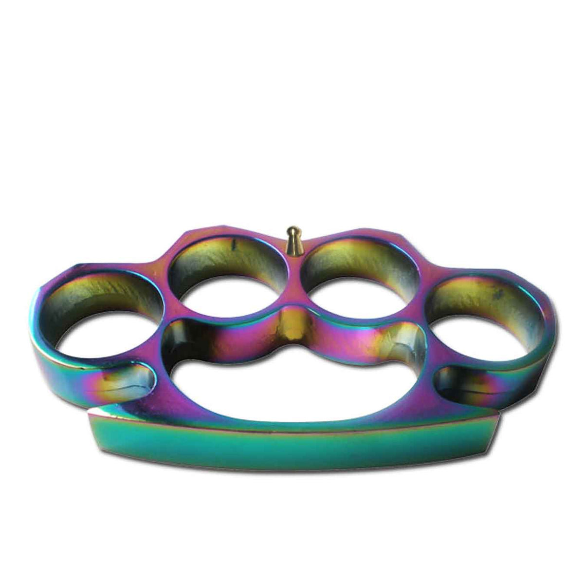 Self Defense Heavy Titanium Finish Metal Buckle Knuckles, Paperweight - TOPHATTER'S ARMORY DEALS