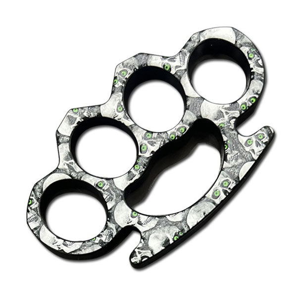 Heavy Duty Paper Weight Demonic Skull Knuckle Duster Solid Metal - TOPHATTER'S ARMORY DEALS