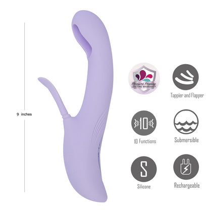 Maia Charli – USB Rechargeable 22.9cm Flapping and Tapping Rabbit Vibrator