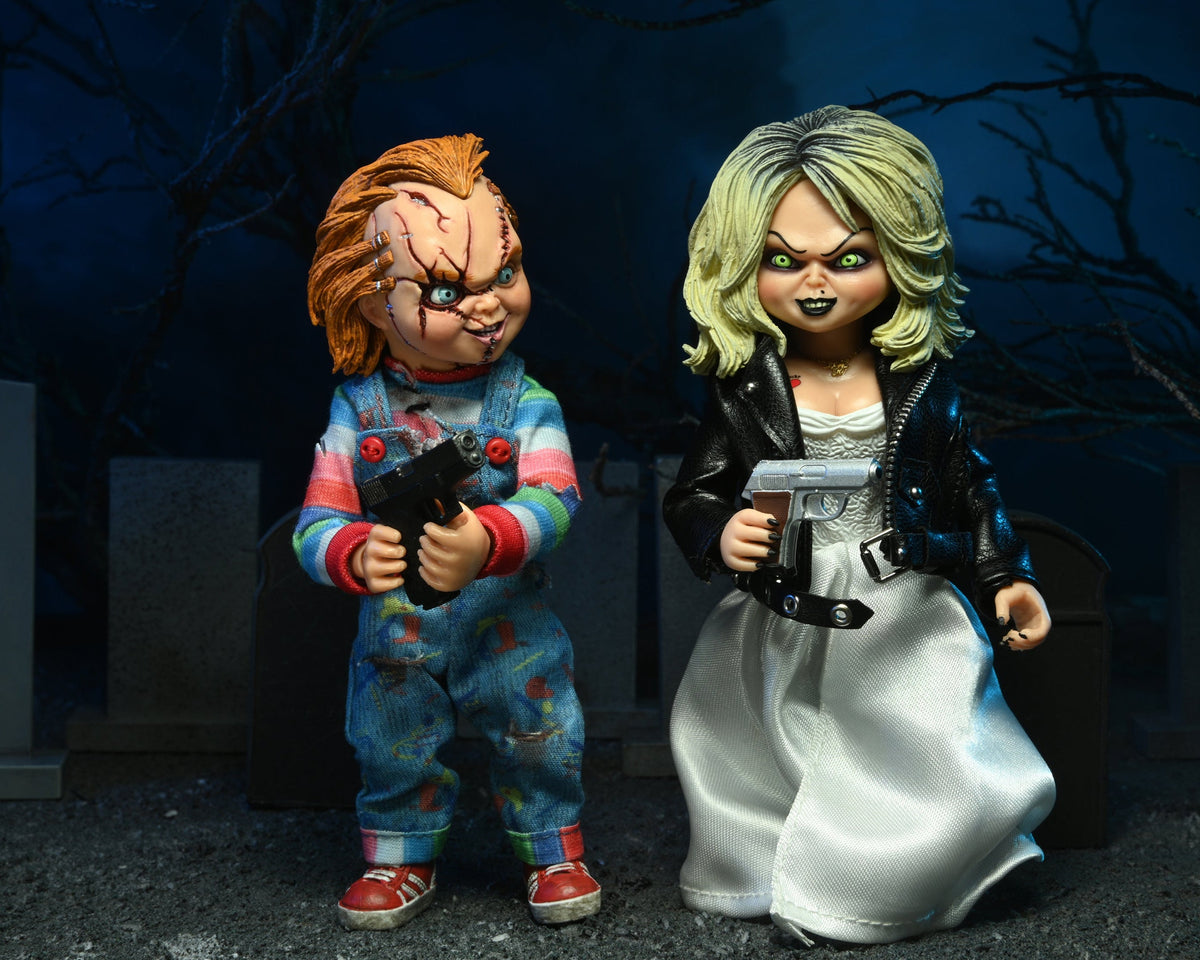 Bride of Chucky – Chucky & Tiffany Clothed Action Figure 2-Pack