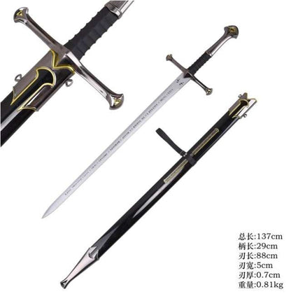 Lord Of The Rings - Comic Con Edition Anduril, Cosplay Safe Wood