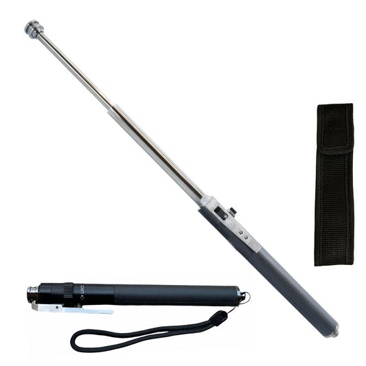 16 Inch Self Defense Automatic Expandable Steel Baton