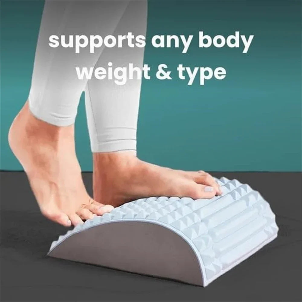Back Stretcher Pillow Lumbar Support for Pain Relief (Grey)