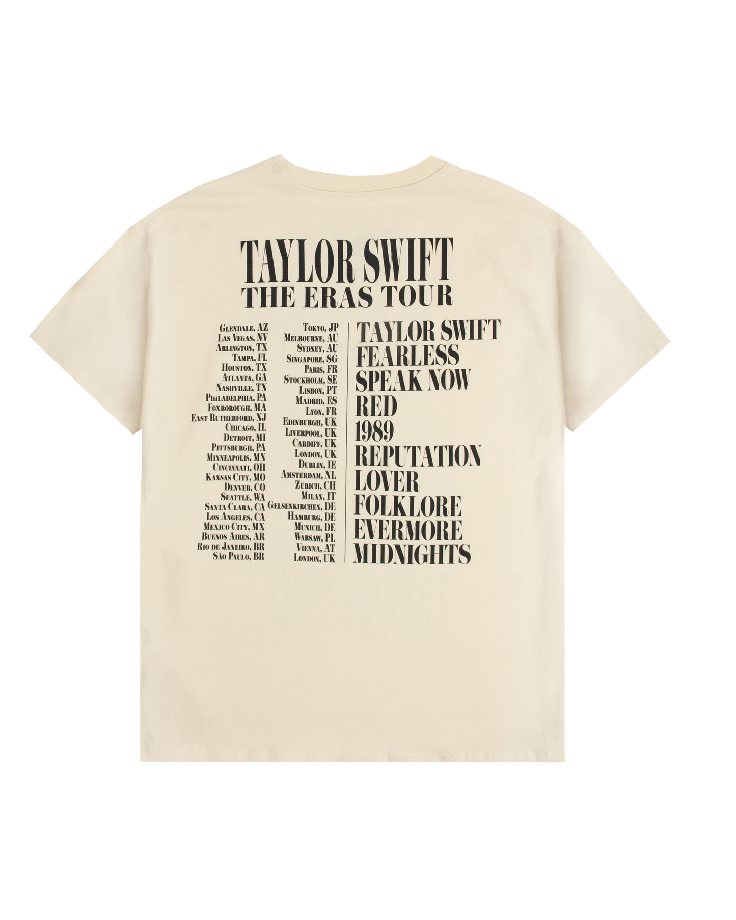 Taylor Swift | The Eras Tour Through London Beige T-Shirt