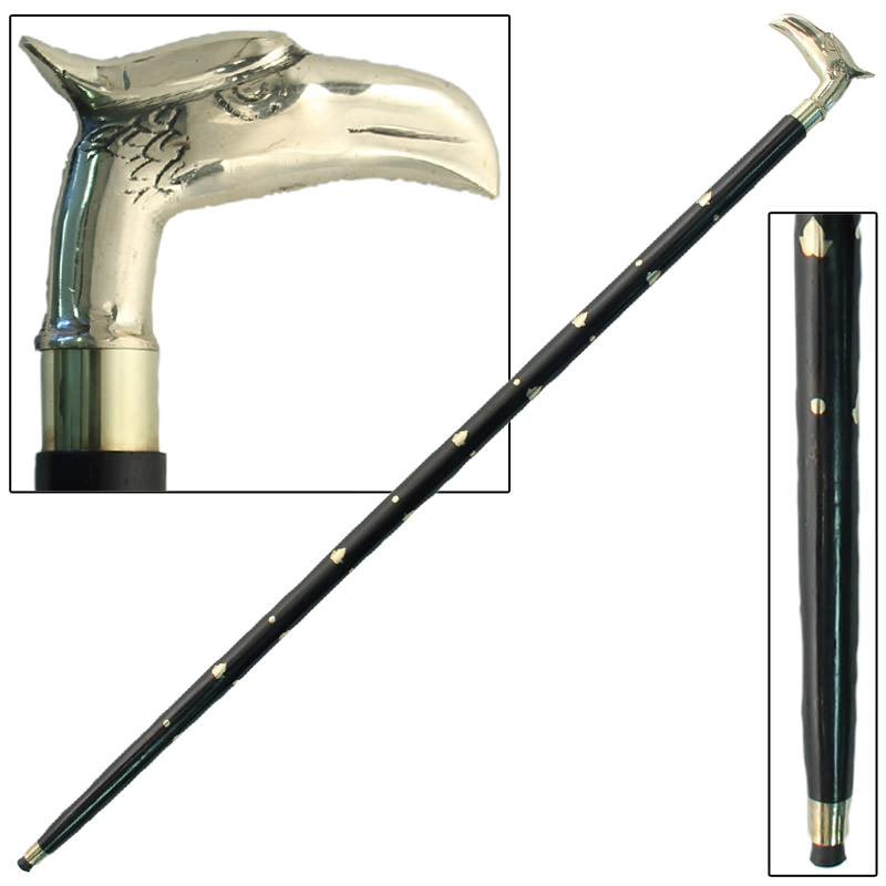 Brass Eagle Head Sheesham Cane  - TOPHATTER'S ARMORY DEALS