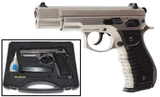 Blow C06 9MM Blank Firing Gun Satin Finish Starter Pistol - TOPHATTER'S ARMORY DEALS