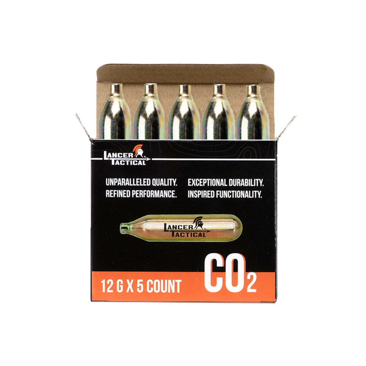 High Pressure 12 Gram CO2 Cartridges for Airsoft / Airguns - Pack of 5 - TOPHATTER'S ARMORY DEALS