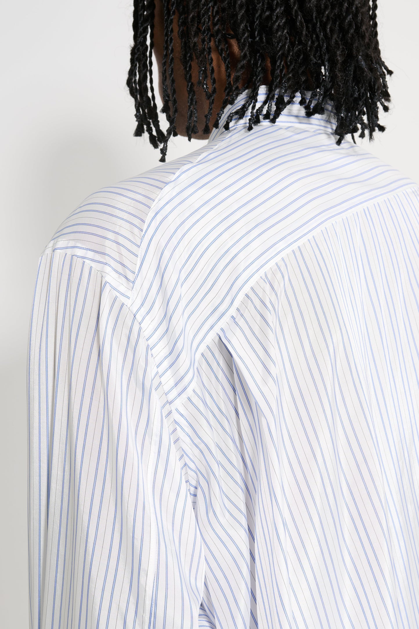 Comme des Garçons Homme Plus Vertical Stripe Shirt White / Blue