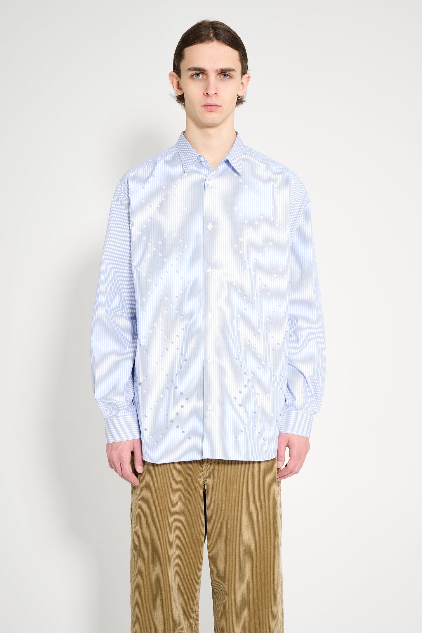Comme des Garçons Homme Broad Stripe Cut-Out Shirt