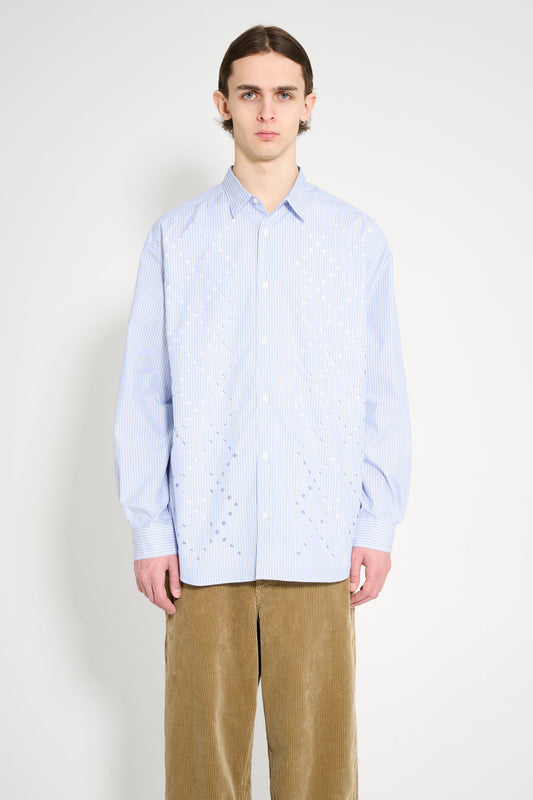 Comme des Garçons Homme Broad Stripe Cut-Out Shirt