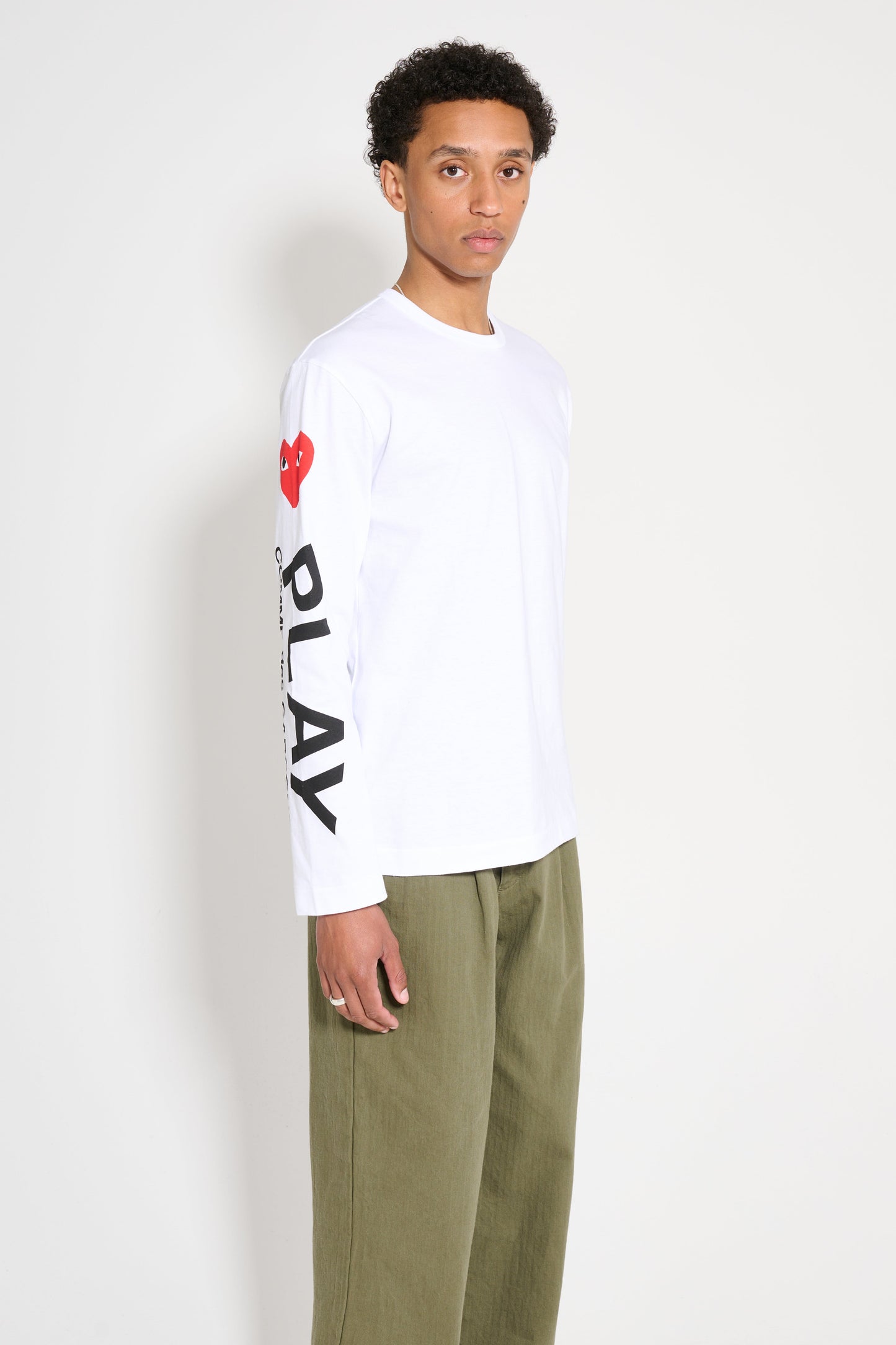 Comme des Garçons Play Printed Sleeves T-shirt White