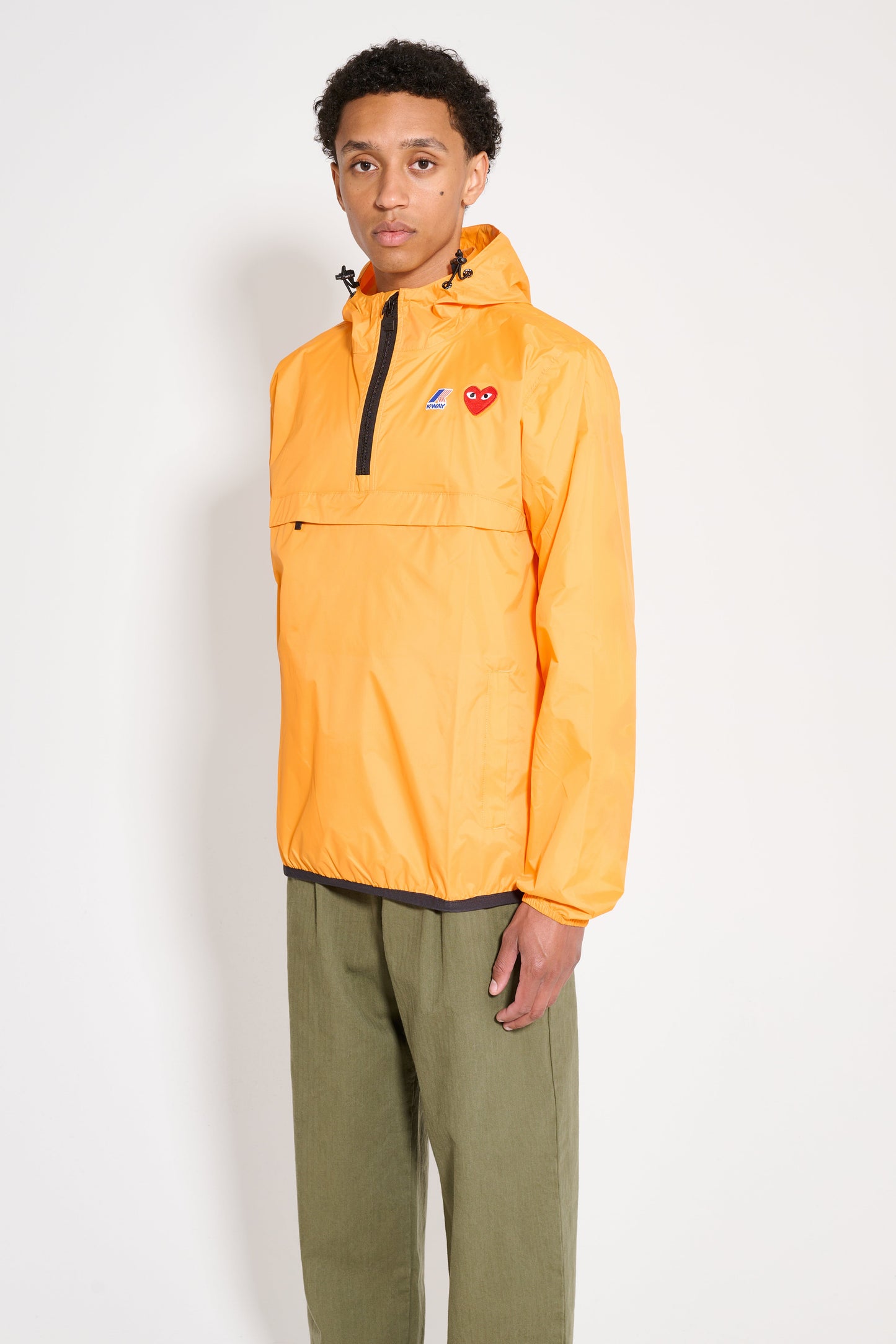 Comme des Garçons Play x K-Way Half Zip Jacket Orange
