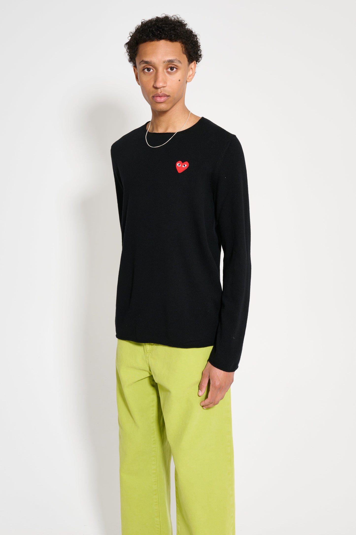Comme des Garçons Play Small Heart Knitted Sweater Black