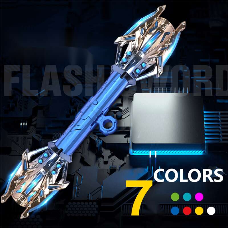 GS257-Double-head Rotatable Flash Lightsaber Telescopic Sword