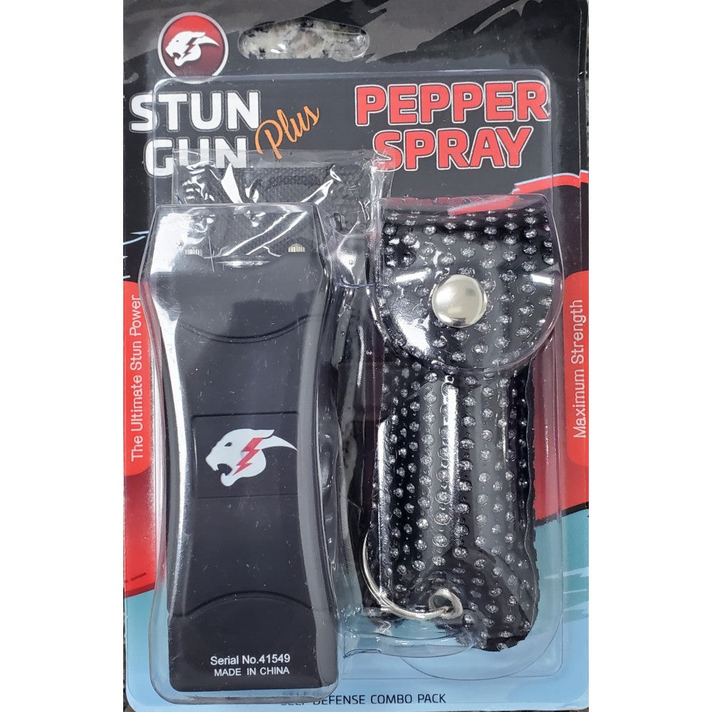 Mini Stun Gun and Pepper Spray Combo for Self Defense - Black Bling - TOPHATTER'S ARMORY DEALS