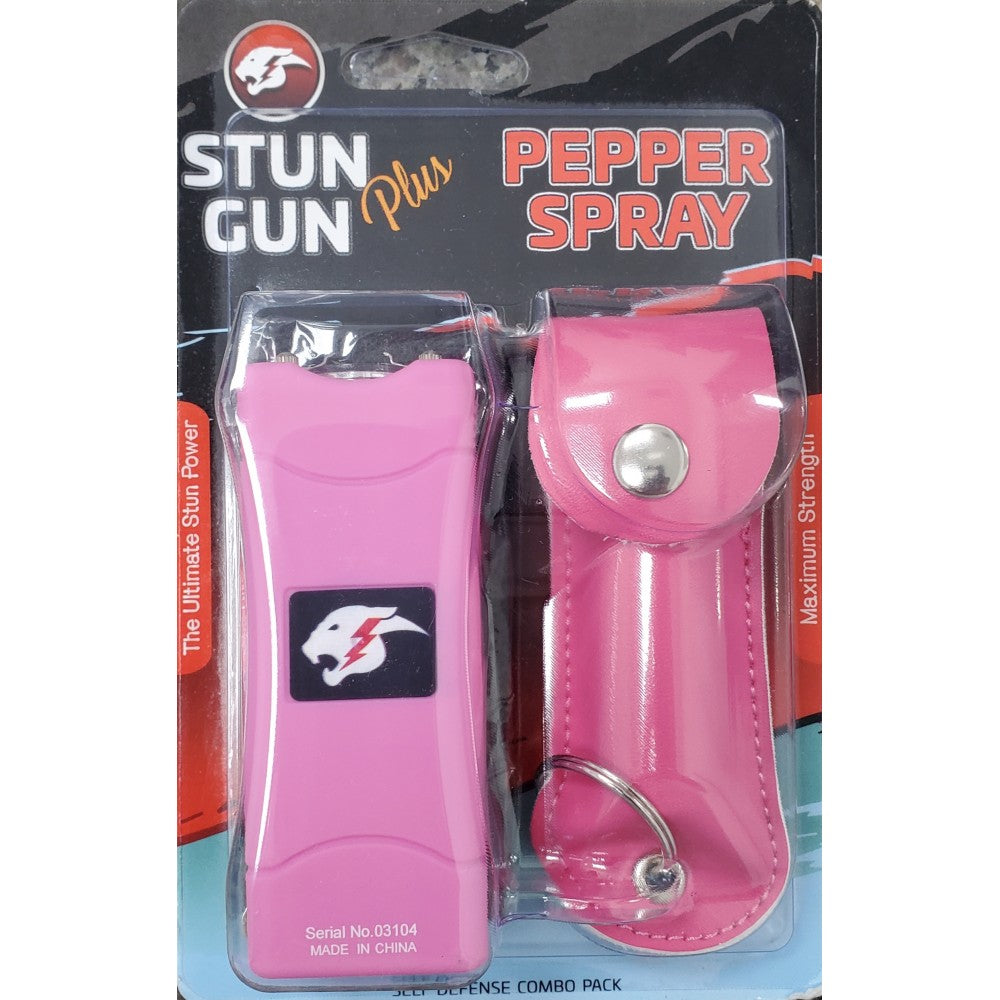 Mini Stun Gun and Pepper Spray Combo for Self Defense - Pink - TOPHATTER'S ARMORY DEALS