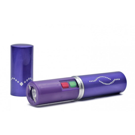 Electrika Lipstick 2.5 Million Volt Stun Gun Purple - 100 Lumen LED Flashlight