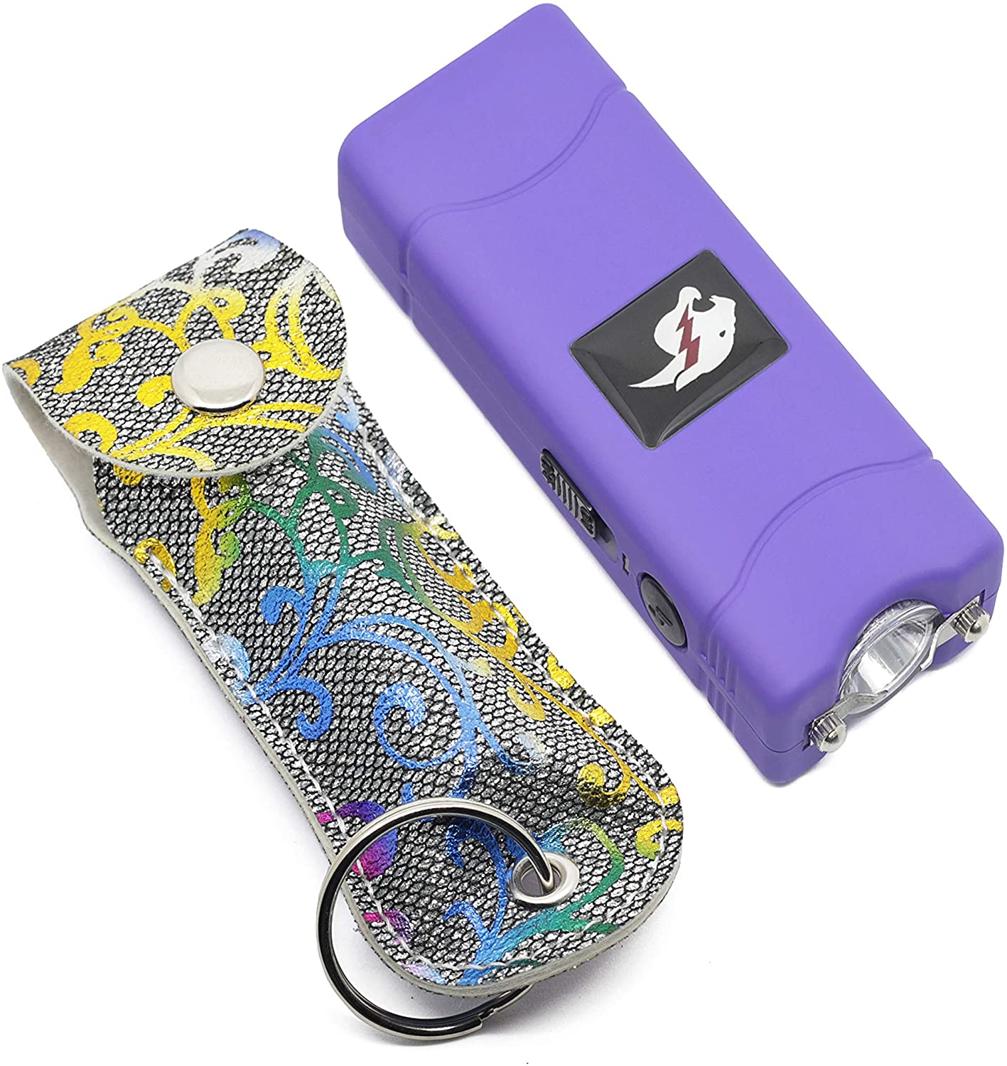 Mini Stun Gun and Pepper Spray Combo for Self Defense - Floral