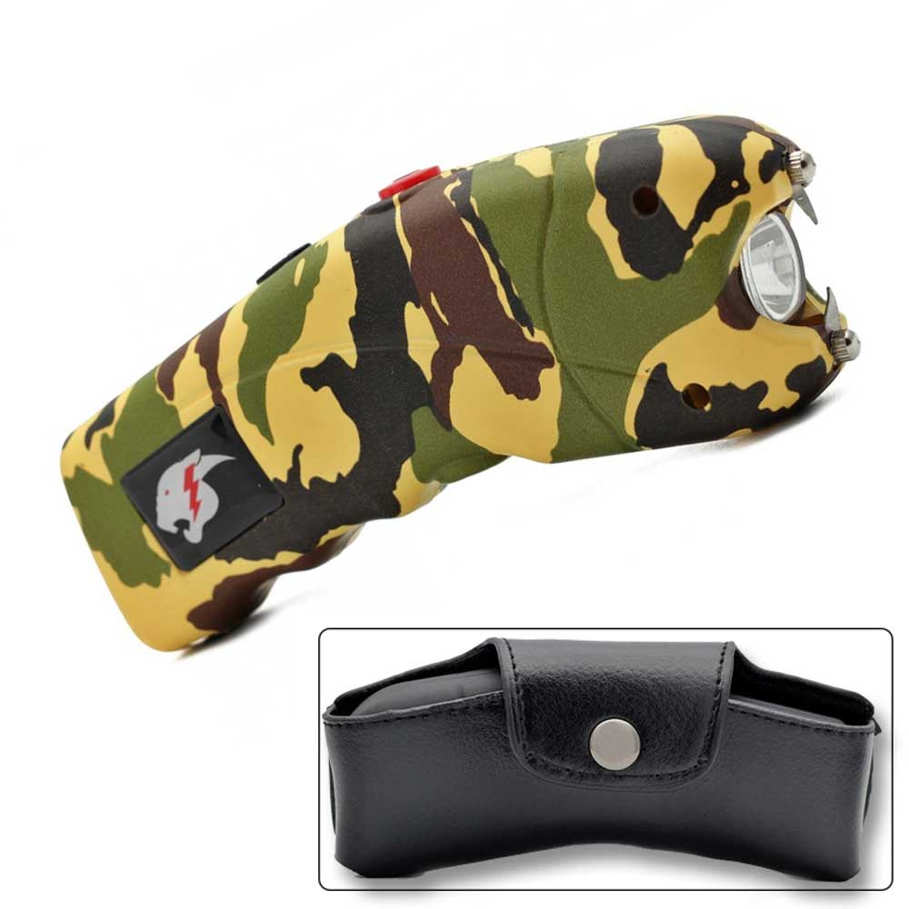 Camo Cyclone Rechargeable Stun Gun with LED Light and Alarm - TOPHATTER'S ARMORY DEALS