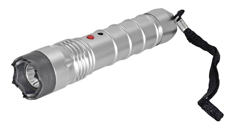 Mini Volta Tactical Stun Gun 3 Million Volts With 180 Lumens FlashLight Silver