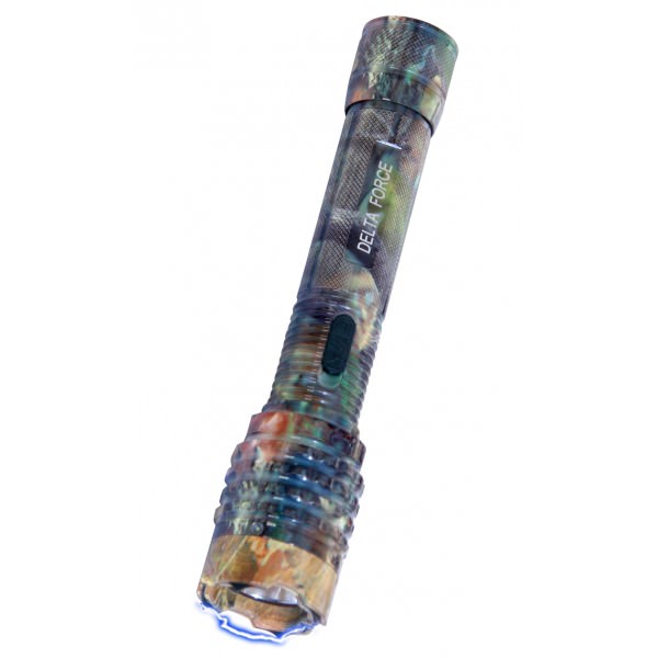 Delta Force Camo Stun Gun 10 Million Volt Rechargeable LED Flashlight