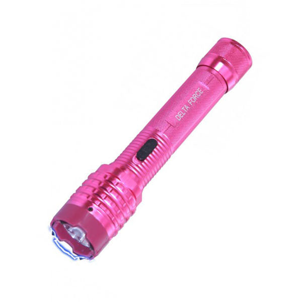 Delta Force PINK Stun Gun 10 Million Volt Rechargeable LED Flashlight - TOPHATTER'S ARMORY DEALS