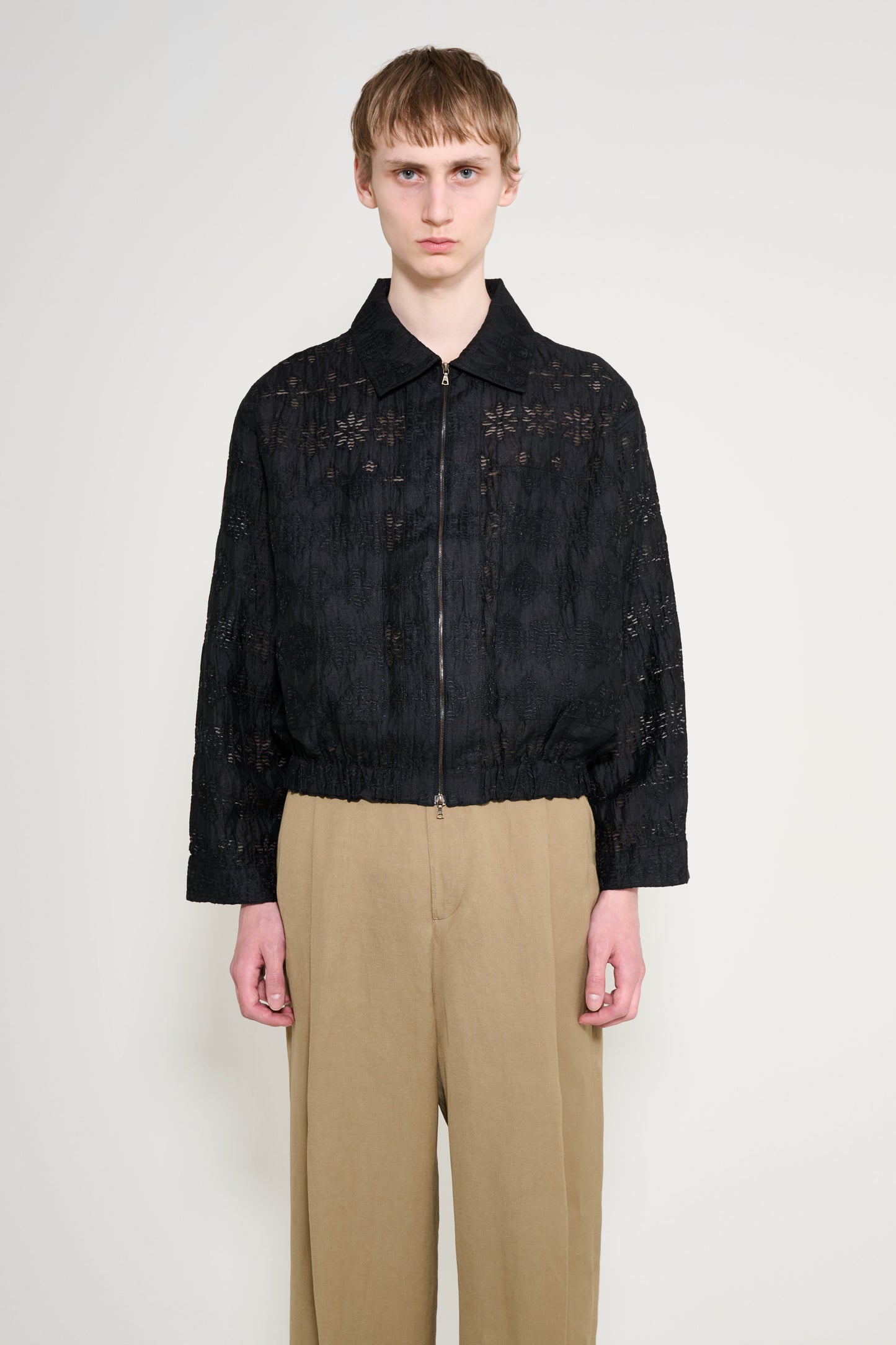 CMMN SWDN Ares Coupé de Fil Zip Blouson Black